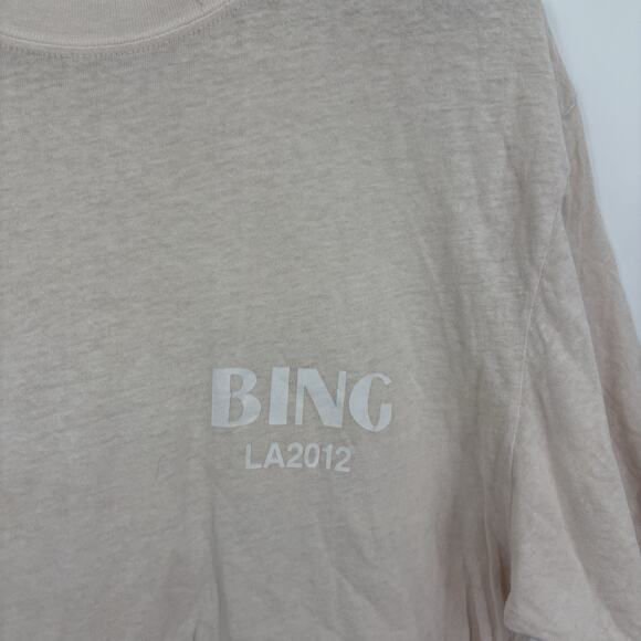 Anine Bing T Shirt Women Small Logo Short Sleeve Los Angeles Washed Tee Luxury - Picture 7 of 9